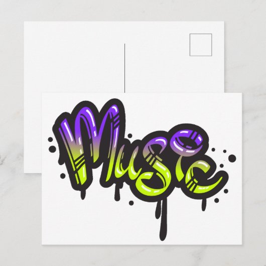 Grafitti Postkarte (Vorne/Hinten)