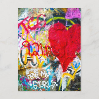 Grafitti Rock Heart Postkarte