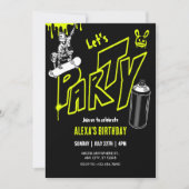 Grafitti Skateboarding Street Art Einladung (Vorderseite)