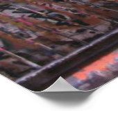 Grafitti - Street Art - Hosiers Lane - Melbourne Poster (Ecke)