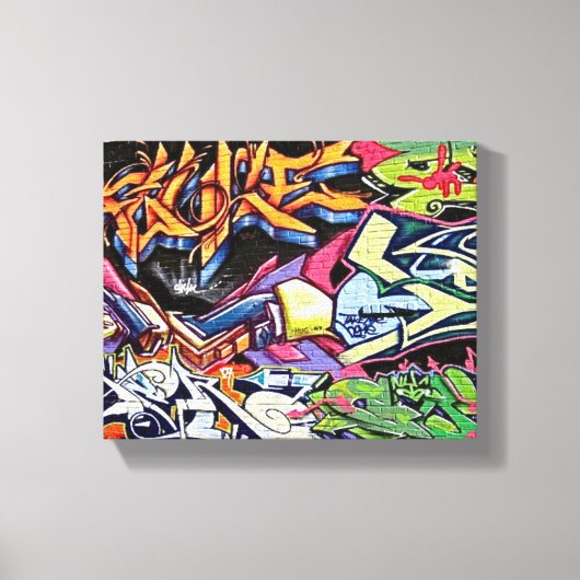 Grafitti Wall Print Leinwanddruck (Vorderseite)