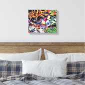 Grafitti Wall Print Leinwanddruck (Insitu (Schlafzimmer))