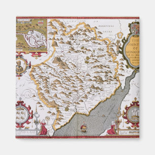 Grafschaft Monmouth, eingraviert von Jodocus Magnet