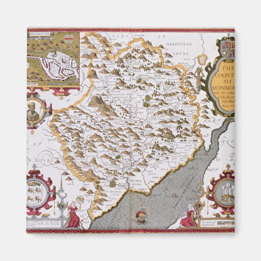 Grafschaft Monmouth, eingraviert von Jodocus Magnet (Vorne)