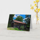 Grafton Covered Bridge Grußkarte Karte (Gelbe Blume)