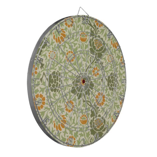 Grafton Pattern (von William Morris) Dartscheibe (Vorderseite Links)