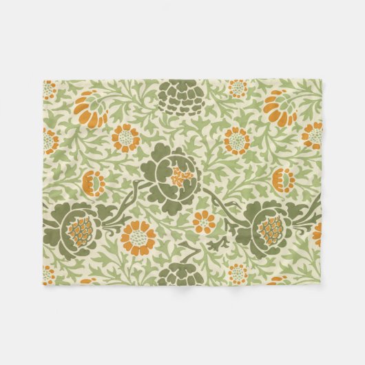 Grafton Pattern (von William Morris) Fleecedecke (Vorderseite (Horizontal))