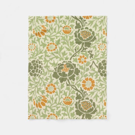 Grafton Pattern (von William Morris) Fleecedecke (Vorderseite)