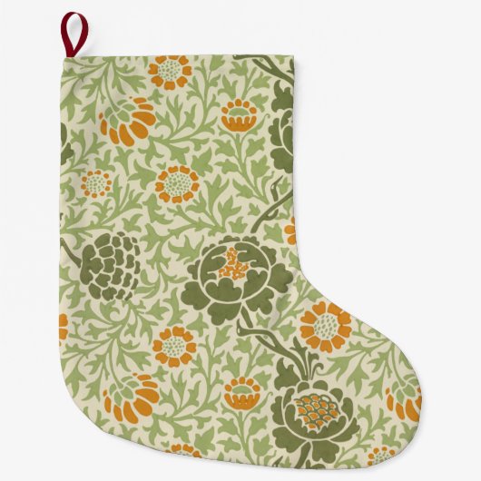 Grafton Pattern (von William Morris) Großer Weihnachtsstrumpf (Vorderseite)