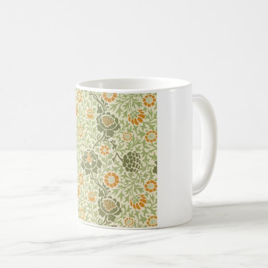 Grafton Pattern (von William Morris) Kaffeetasse (VorderseiteRechts)