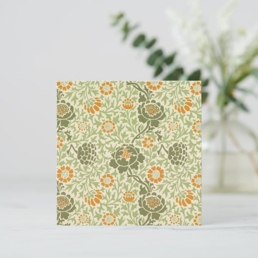 Grafton Pattern (von William Morris) Karte (Stehend Vorderseite)