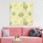Grafton Pattern (von William Morris) Leinwanddruck (Insitu (Wohnzimmer))