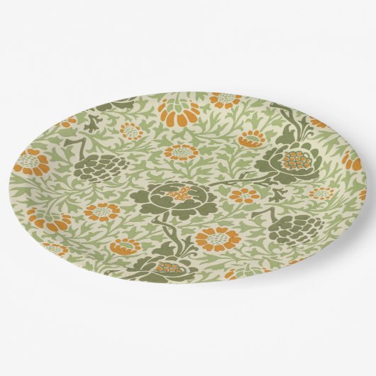 Grafton Pattern (von William Morris) Pappteller (Schrägansicht)