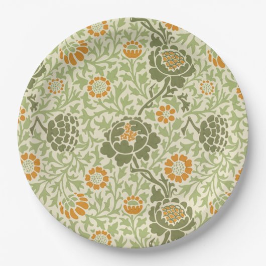 Grafton Pattern (von William Morris) Pappteller (Vorderseite)