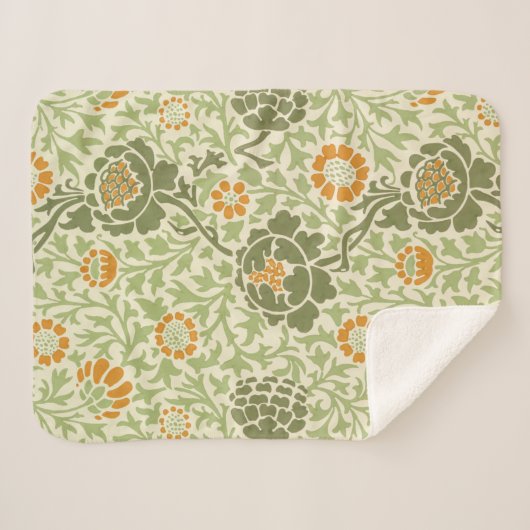 Grafton Pattern (von William Morris) Sherpadecke (Vorderseite (Horizontal))