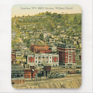 Grafton, WV: B&O Station, Willard Hotel Mousepad