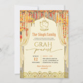 Grah Pravesh Indian Hindu Housewarming Einladung (Vorderseite)