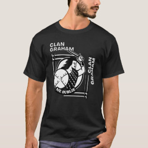 Graham-Clan Gälisches Motto Schwertkämpfer T-Shirt