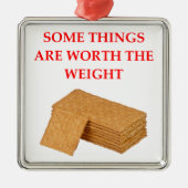 Graham-Cracker Silbernes Ornament (Vorne)
