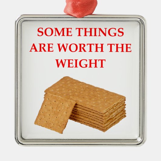 Graham-Cracker Silbernes Ornament (Vorne)