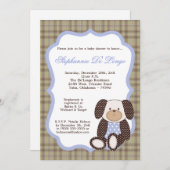 Graham Crackers Boy Blue Baby Shower Einladung (Vorne/Hinten)