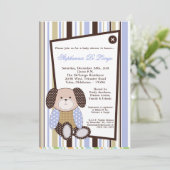 Graham Crackers Boy Blue Baby Shower Einladung (Stehend Vorderseite)