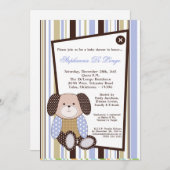 Graham Crackers Boy Blue Baby Shower Einladung (Vorne/Hinten)