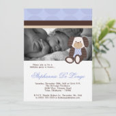 Graham Crackers Boy Blue Dog Birthday Einladung (Stehend Vorderseite)