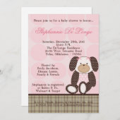 Graham Crackers Girl Pink Baby Shower Einladung (Vorne/Hinten)