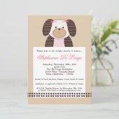 Graham Crackers Girl Pink Baby Shower Einladung (Stehend Vorderseite)