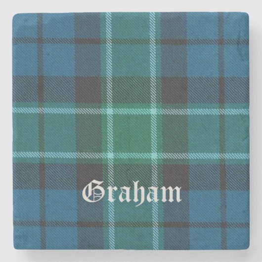 Graham, Graham Scottish Tartan, Graham Clan, Graha Steinuntersetzer (Vorderseite)
