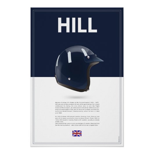 Graham Hill Helmet Poster (Vorderseite)