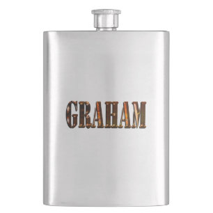 Graham, Name, klassischer Hip Flask Flachmann