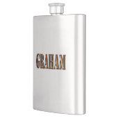Graham, Name, klassischer Hip Flask Flachmann (Links)