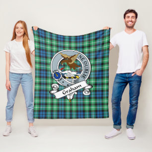 Graham of Montrose Ancient Clan Abzeichen Tartan K Fleecedecke