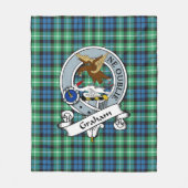 Graham of Montrose Ancient Clan Abzeichen Tartan K Fleecedecke (Vorderseite)