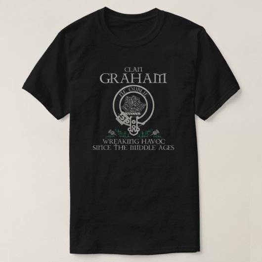 Graham of Montrose Clan Wappen Schottischer Nachna T-Shirt (Design vorne)