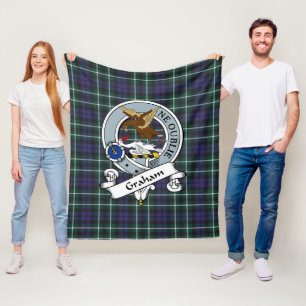Graham of Montrose Modern Clan Abzeichen Tartan Ka Fleecedecke