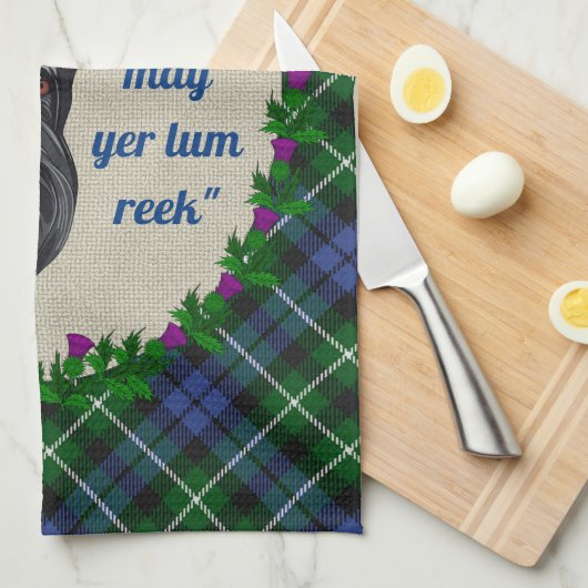 Graham Scottie Dog Küchentuch (Viertel Falte)