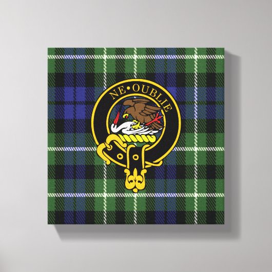 Graham Scottish Wappen und Tartan Canvas print Leinwanddruck (Vorderseite)