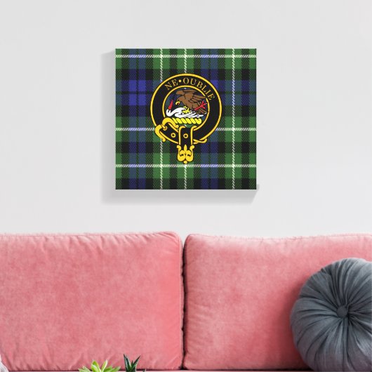 Graham Scottish Wappen und Tartan Canvas print Leinwanddruck (Insitu (Wohnzimmer))