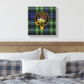 Graham Scottish Wappen und Tartan Canvas print Leinwanddruck (Insitu (Schlafzimmer))