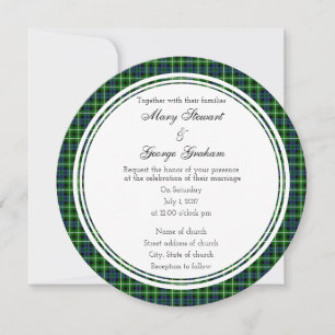 Graham Scottish Wedding Round Einladung