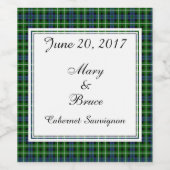 Graham Scottish Wedding Wine Label Weinetikett (Einzelnes Label)