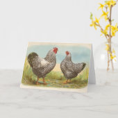 Graham - Silver Laced Wyandotte Chickens Karte (Gelbe Blume)