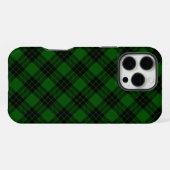 Graham-Tartan Grün-Schwarz Kariert iPhone Hülle (Rückseite (Horizontal))