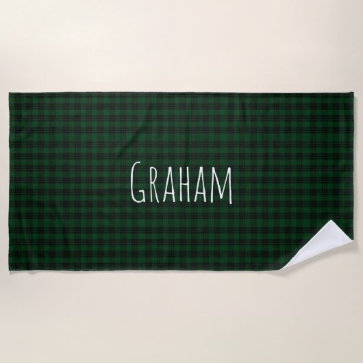 Graham Tartan Kariert Beach Badtuch Strandtuch (Vorderseite)