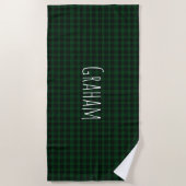 Graham Tartan Kariert Beach Badtuch Strandtuch (Vorderseite)