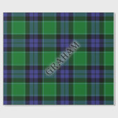 Graham Tartan mit Nachname Geschenkpapier (Flach)