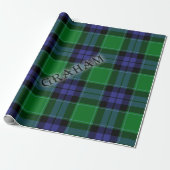 Graham Tartan mit Nachname Geschenkpapier (Ungerollt)